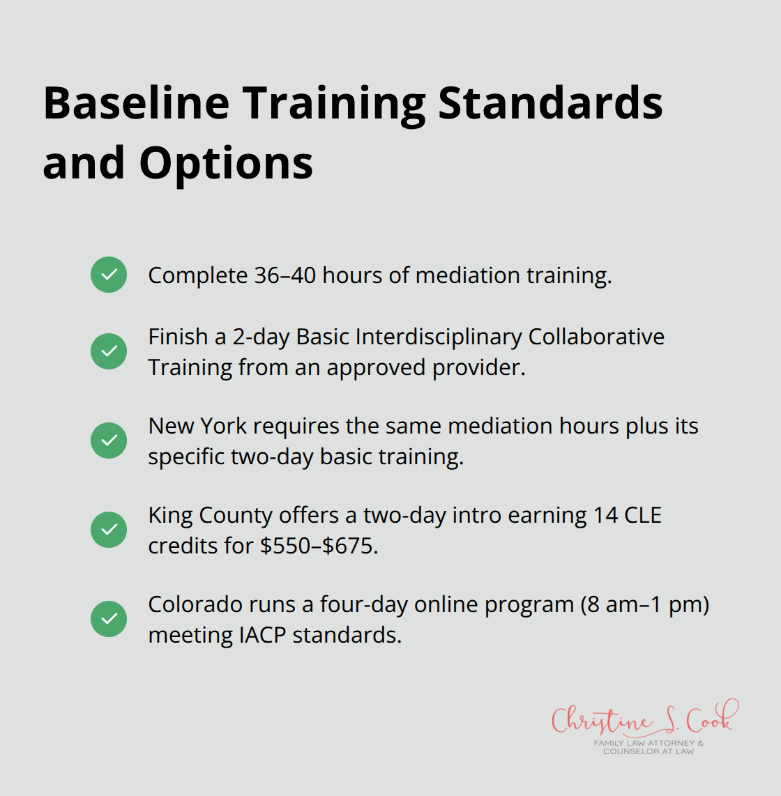 Key training requirements and program options for collaborative practice in the U.S. - collaborative law training 2025